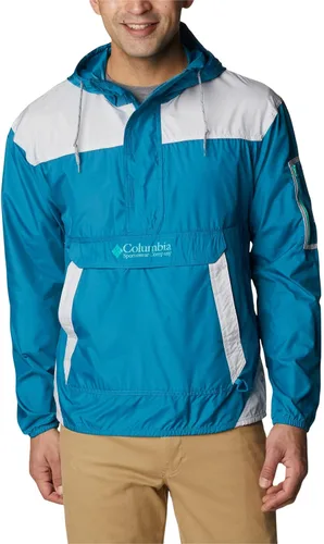 Vista 18 de Columbia Cortavientos Challenger para hombre pepita dorada/verde piedra