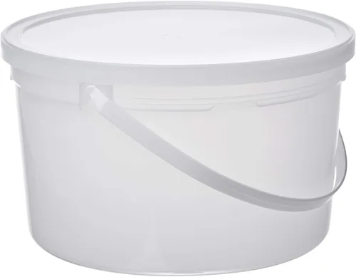 Vista 11 de Consolidated Plastics Cubo con asa, polipropileno, 1.5 cuartos de galón, blanco, 10 piezas