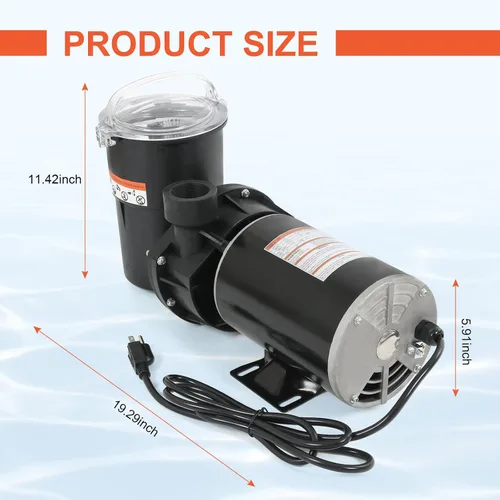 Vista 6 de Bombas de piscina sobre el suelo 1.0 motor HP W3SP1580 Power Flo LX Bomba de piscinas de una sola velocidad 115V, 11.2A, 60HZ, 3450RPM para piscina