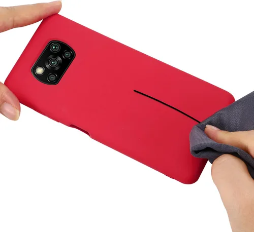 Vista 6 de Funda para Xiaomi Poco X3/Xiaomi Poco X3 Pro, Funda protectora de silicona líquida para Xiaomi Poco X3/Xiaomi Poco X3 Pro con cordón de silicona