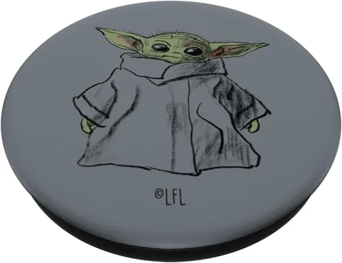 Vista 2 de Star Wars The Mandalorian The Child Illustration PopSockets PopGrip: agarre intercambiable para teléfonos y tabletas
