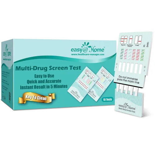 Vista 11 de Easy@Home Prueba instantánea de drogas en orina de 12 paneles - THC, COC, OPI 2000, MET, OXY, AMP, BAR, BZO, MTD, MDMA, PCP, PPX #EDOAP-1124 -Kit