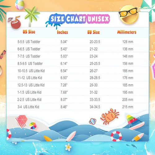 Vista 7 de CROVA Zapatos de agua para niños, calcetines acuáticos de secado rápido, antideslizantes, zapatos deportivos para niños y niñas pequeños