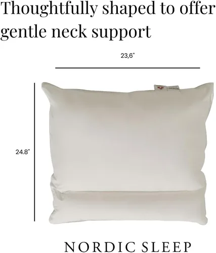 Vista 7 de FOSSFLAKES Almohada ergonómica para el cuello con funda lavable, ortopédica Ergonomic orthopedic neck support pillow with a breathable, washable