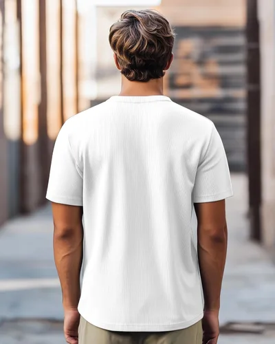 Vista 6 de Huukeay Paquete de 3 camisetas para hombre, cuello redondo, manga corta, de punto acanalado, camisetas casuales elegantes