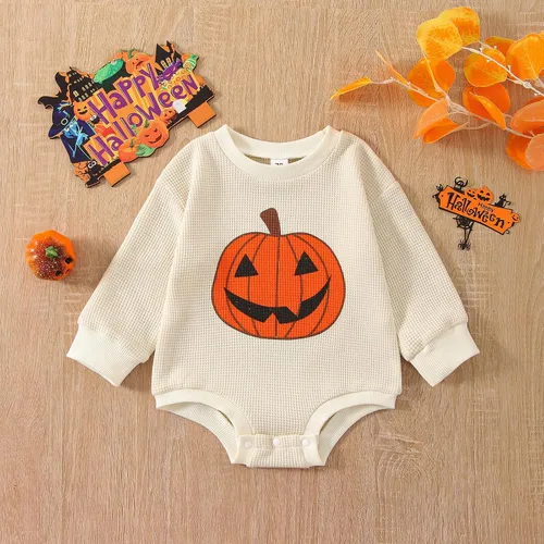 Vista 2 de Sudadera de cuello redondo para bebé, niña, niño, manga larga, mameluco de gran tamaño, suéter Bodyusuit
