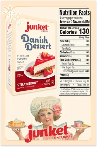 Vista 2 de Junket Postre danés de fresa 4.75 onzas (paquete de 6)