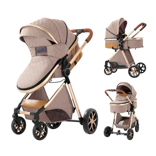Vista 10 de Cochecito de bebé 2 en 1 con función de cochecito, plegable, portátil, cómodo, para bebés de 0 a 36 meses (negro)