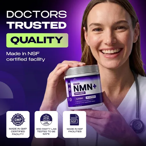 Vista 3 de Suplemento NMN con NAD+ y resveratrol con quercertina de rutina y catequinas - alternativa NMNH Suplementos liposomales NAD para hombres y mujeres