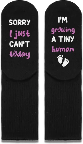 Vista 2 de Calcetines humanos que crecen un pequeño, regalos de embarazo, regalos de nueva mamá para mujeres, futura mamá, regalos para mamá embarazada.