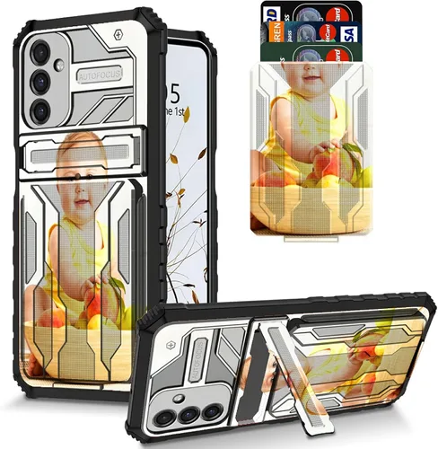 Vista 96 de Funda para Galaxy S21 FE 5G 2022 con soporte, funda de doble capa de policarbonato duro de TPU suave, estampado de vaca, estampado animal