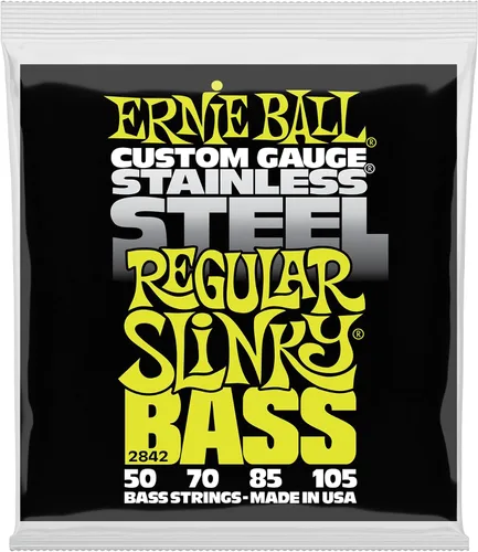 Vista 4 de Ernie Ball Extra Slinky - Cuerdas para bajo de acero inoxidable, calibre 40-95 (P02845)