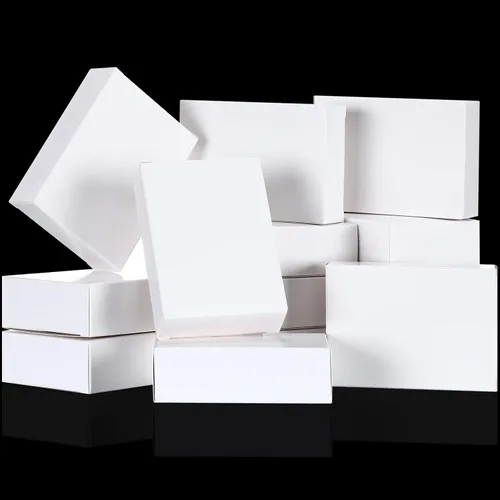 Vista 9 de Gersoniel 50 cajas de jabón de papel kraft para hacer jabón casero, suministros para recuerdos de fiesta, sin ventana, embalaje de envoltura de Negro