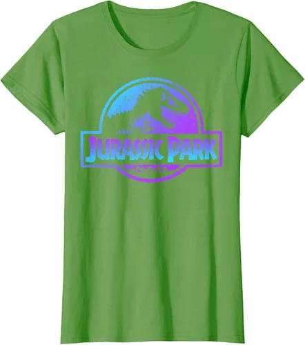 Vista 4 de Jurassic Park Camiseta de manga corta con logotipo Fossil azul y morado Negro