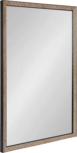 Vista 9 de Kate and Laurel Soniva - Espejo de pared rectangular tradicional, 18 x 24 pulgadas, dorado, espejo rectangular con marco global para uso como espejo