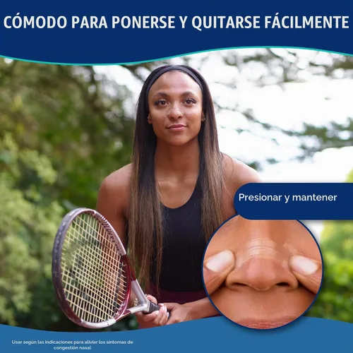 Vista 6 de Breathe Right Tiras nasales transparentes grandes, 30 unidades (el embalaje puede variar) Opens nose and increases nasal airflow, helps reduce