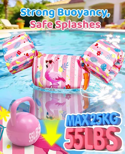 Vista 11 de HeySplash Swim Vest for Kids, Puddle Float Jumper with Safety Buckle