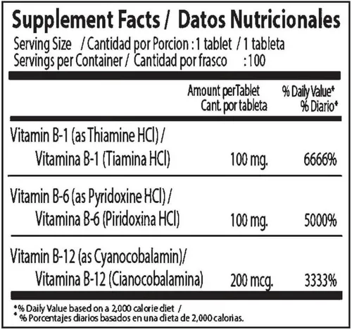 Vista 2 de NeuroBion 100 tabletas La fórmula original de una vez al día en la clásica caja blanca; importación auténtica sellada