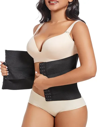 Vista 4 de VENDAU Entrenador de cintura para mujer, faja moldeadora de cintura para el vientre inferior, faja moldeadora de cintura, corsé de control