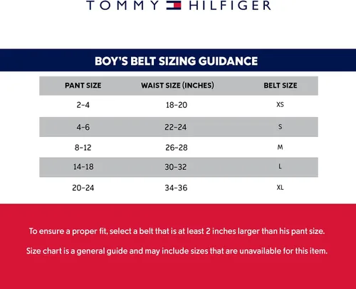 Vista 6 de Tommy Hilfiger Cinturón de vestir reversible para niños, Negro