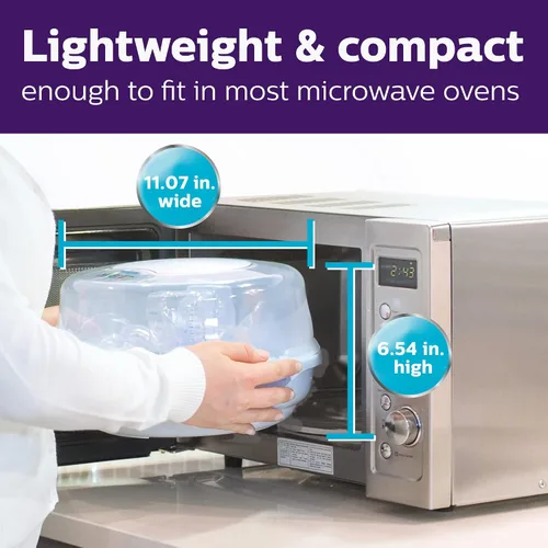 Vista 14 de Philips AVENT Esterilizador de vapor de microondas para biberones, chupetes, tazas y más, SCF281/05