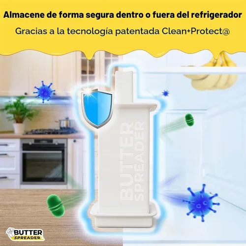 Vista 5 de Esparcidor de mantequilla sin ensuciar, 1 paquete con capacidad para el doble de mantequilla para mazorcas de maíz, pan, waffles, panqueques. El