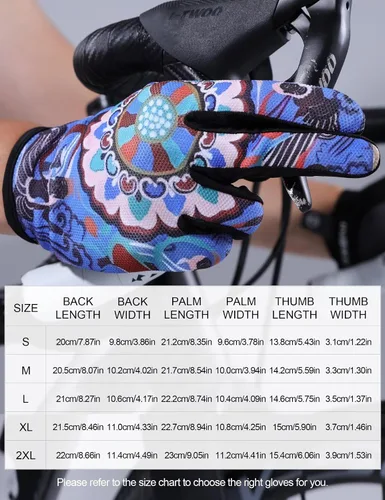 Vista 7 de INBIKE Guantes de ciclismo para hombres y mujeres, guantes de bicicleta transpirables con dedos completos, antideslizantes, pantalla táctil