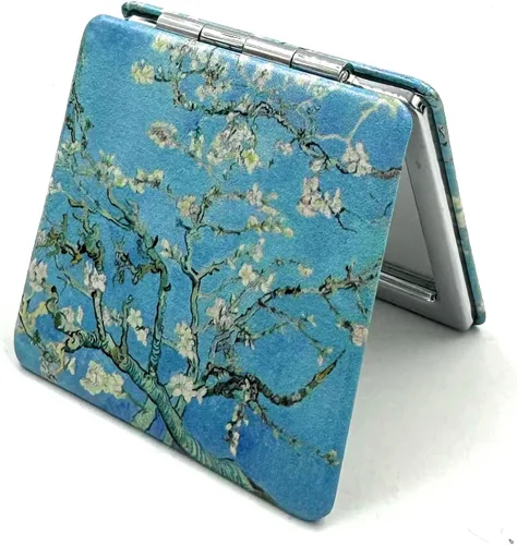 Vista 16 de Bonito espejo compacto de mano para niñas, espejo plegable para monederos, pequeño espejo de maquillaje, tamaño de bolsillo, espejo cosmético