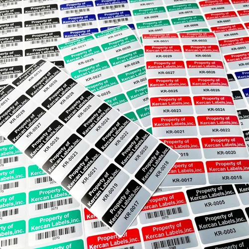Vista 6 de Kercan Etiquetas personalizadas para activos: etiquetas de código de barras de 1.57 x 0.79 pulgadas (160-4800) (número)