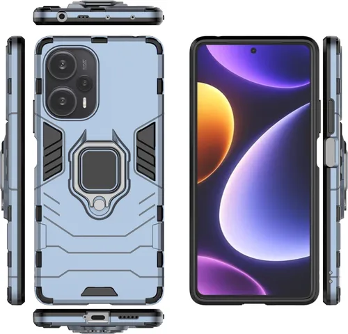 Vista 24 de Funda para Xiaomi Poco F5 5G, soporte magnético para automóvil para Xiaomi Poco F5 5G 23049PCD8G/Redmi Note 12 Turbo 5G 23049RAD8C0 Case Negro