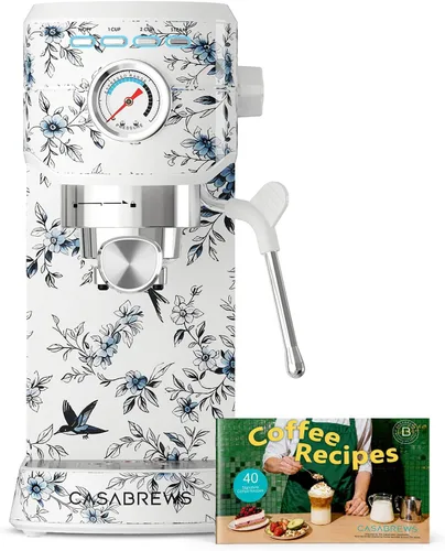 Vista 10 de CASABREWS CM5418 Máquina de café expreso, cafetera espresso con varita de Negro