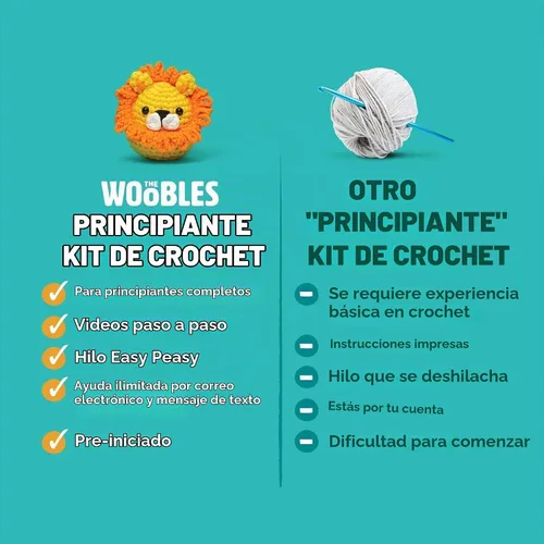 Vista 6 de The Woobles Kit de ganchillo para principiantes (Sebastián el León)