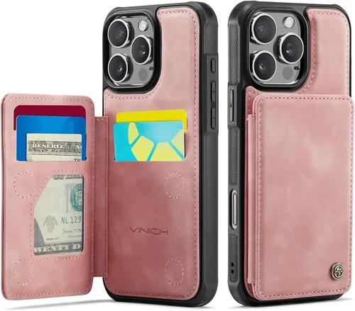 Vista 61 de Vinich for iPhone XR Wallet Case with Card Holder, Black RFID Blocking Credit Slots, Kickstand, Shockproof Flip Phone Cover, PU Leather, Double
