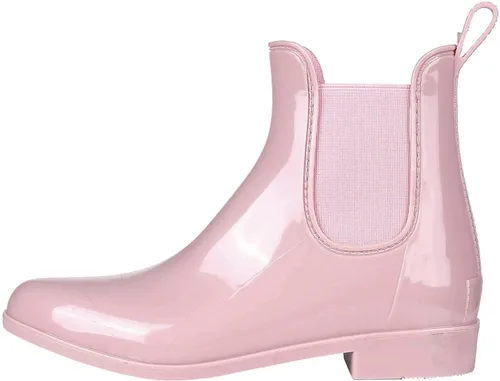 Vista 2 de Evshine - Botas de lluvia cortas para mujer, botas de lluvia de Chelsea ligeras, botas de goma impermeables