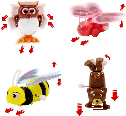 Vista 4 de Juego de 28 juguetes de relojería variados, juguetes de cuerda para fiestas de animales, gran regalo para niños, niñas, niños pequeños