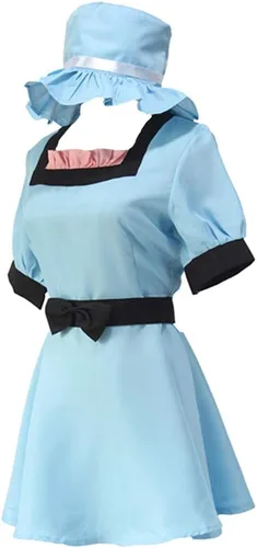Vista 2 de Gegexli Disfraz de anime Steins Gate de Mayuri Shiina azul vestidos de Halloween fiesta