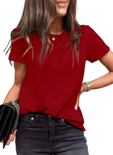 Vista 13 de EVALESS Camisetas casuales de manga corta para mujer 1a multicolor