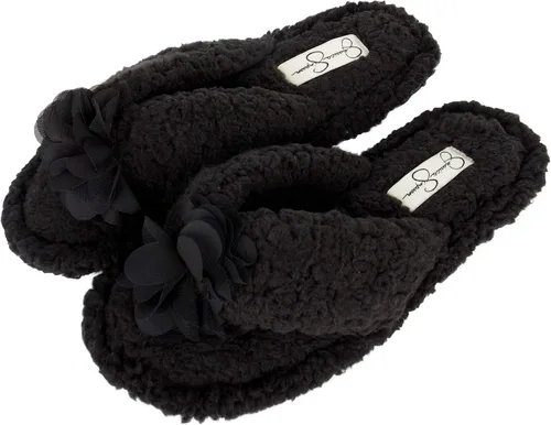 Vista 5 de Jessica Simpson - Pantuflas de espuma viscoelástica, afelpadas, para mujer, con suela antideslizante
