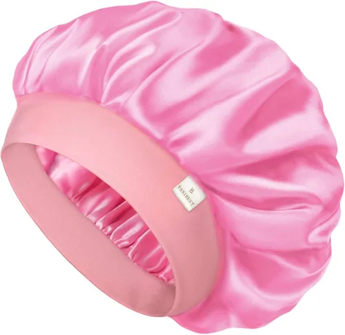 Vista 11 de YANIBEST Gorro de seda para hombres y mujeres, gorro de satén de doble capa para cabello rizado natural, gorro de dormir unisex