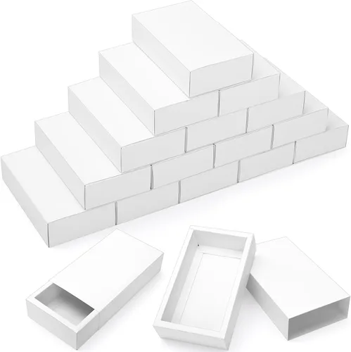 Vista 12 de Zonon 30 piezas de caja de cajón de papel kraft, mini cajas de regalo de cartón para manualidades para negocios y favores de fiesta de bodas, Negro