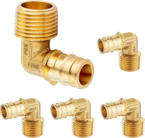 Vista 19 de Paquete de 2 accesorios HeSun PEX-A, codo de expansión de rosca NPT macho de 3/4 pulgadas PEX-A x 3/4 pulgadas, ASTM F1960098-2)