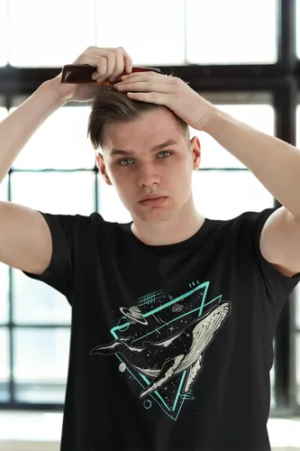Vista 3 de Camisetas gráficas para hombre, camisetas de astronauta, camisetas gráficas de diseño genial para hombre