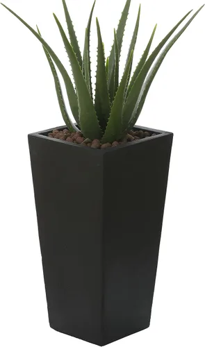 Vista 2 de LuxenHome - Macetas altas para plantas de interior, macetas cónicas negras para plantas de exterior, macetas de 18.5 pulgadas para exteriores e