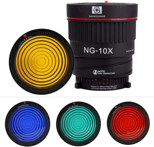 Vista 4 de EXMAX NG-10X Fresnel Adaptador de enfoque de lente Fresnel Spot S-Mount Adaptador Accesorio 10-40° 5X Lente de enfoque más brillante Ajustar