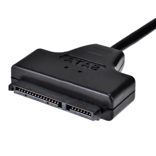 Vista 9 de KUJOBUY Adaptador de cable SATA a USB 2.0 para disco duro HDD de 2.5 "Conector de disco duro SSD de 22 pines 7+15 Cable SATA 1 2 3 Convertidor