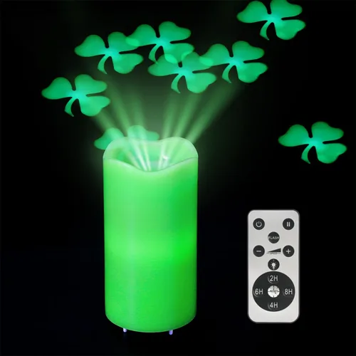 Vista 9 de XingsLight Velas sin llama para decoración del día de San Valentín con románticas luces de proyector de corazón rosa, funciona con pilas, vela LED