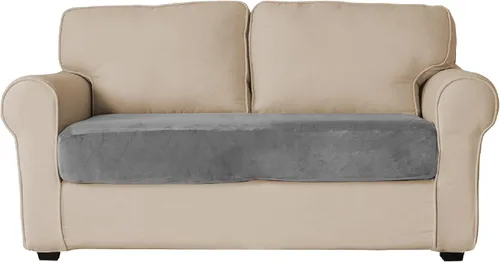 Vista 39 de Fundas de cojín de terciopelo para sofá, fundas de cojín individuales elásticas, antideslizantes, protector de muebles lavable, fundas de cojín