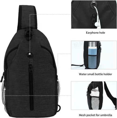 Vista 3 de Monoki Mochilas de viaje, Negro oscuro, Negro