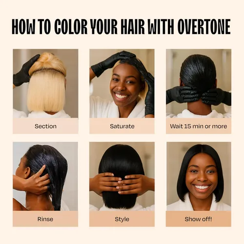 Vista 11 de oVertone® Mascarilla capilar con tratamiento de depósito de color Negro Terciopelo