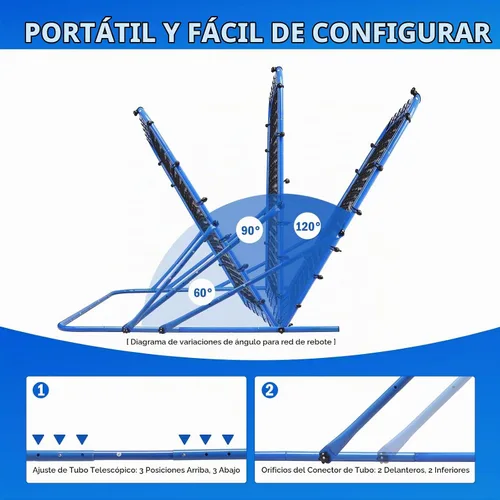 Vista 6 de Soccer Baseball Rebounder Soccer Goal Net, Volleyball Rebound Pitchback Net